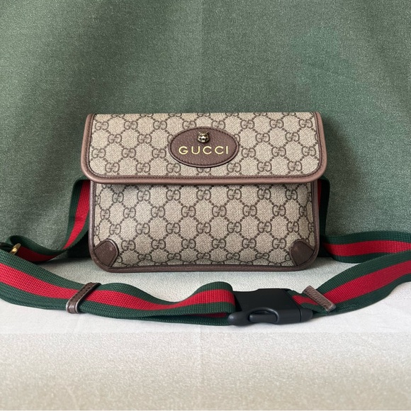 Gucci Handbags - Gucci Gg Supreme Monogram Neo Vintage Web Belt Bag Brown